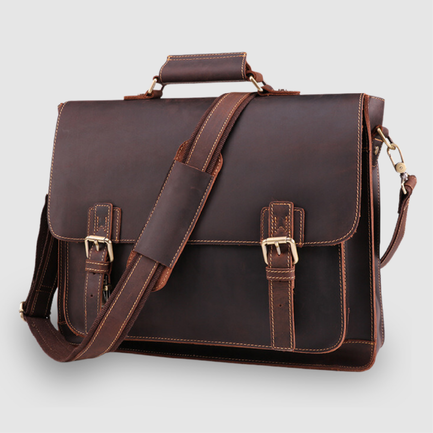 Genuine Leather Business Briefcase for Men's