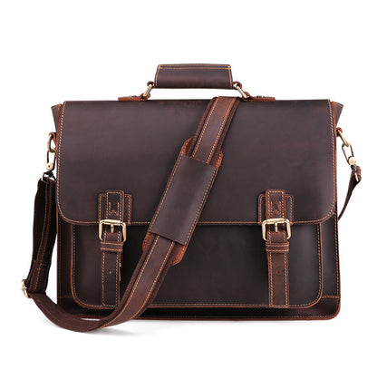 Genuine Leather Business Briefcase for Men's