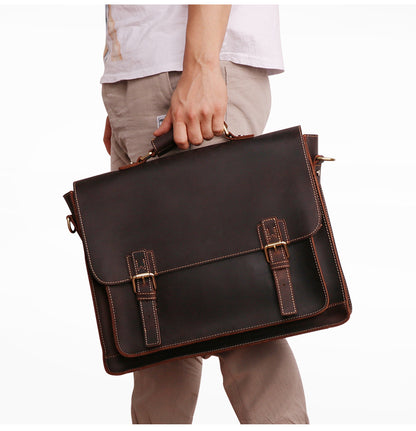 Genuine Leather Business Briefcase for Men's