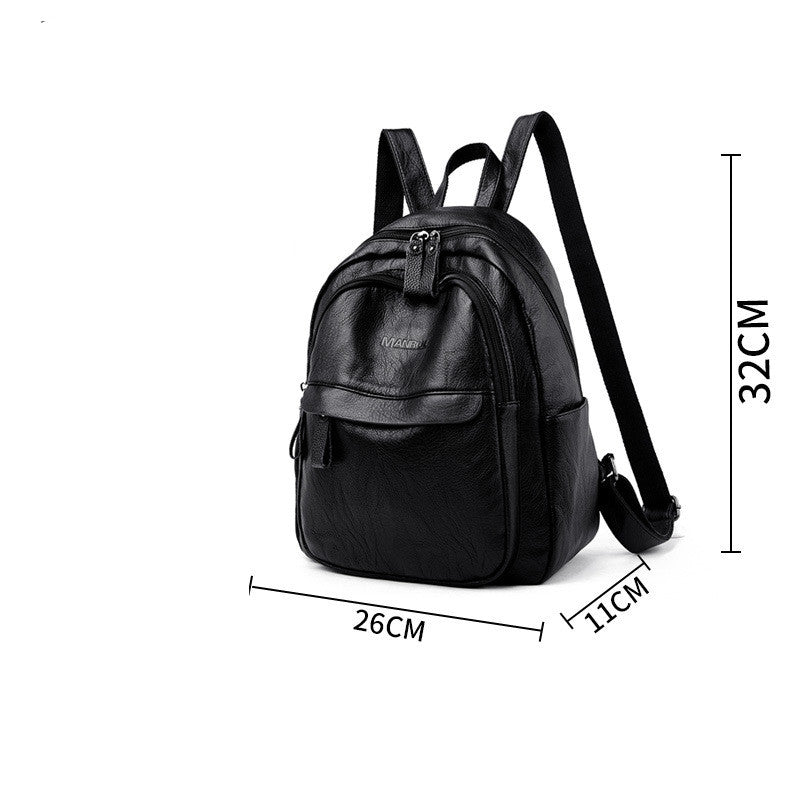 Versatile Simple Fashion Soft Leathe Backpack