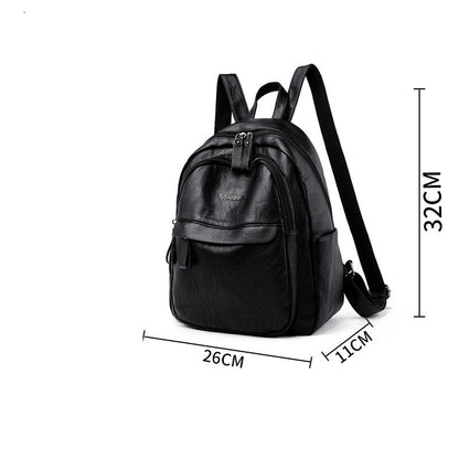 Versatile Simple Fashion Soft Leathe Backpack