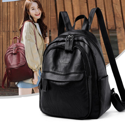 Versatile Simple Fashion Soft Leathe Backpack