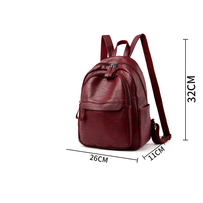 Versatile Simple Fashion Soft Leathe Backpack