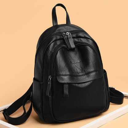 Versatile Simple Fashion Soft Leathe Backpack
