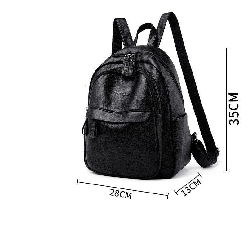 Versatile Simple Fashion Soft Leathe Backpack
