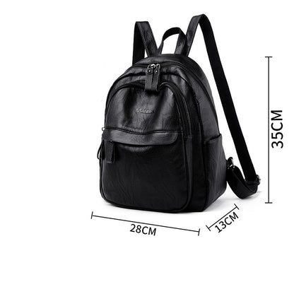 Versatile Simple Fashion Soft Leathe Backpack