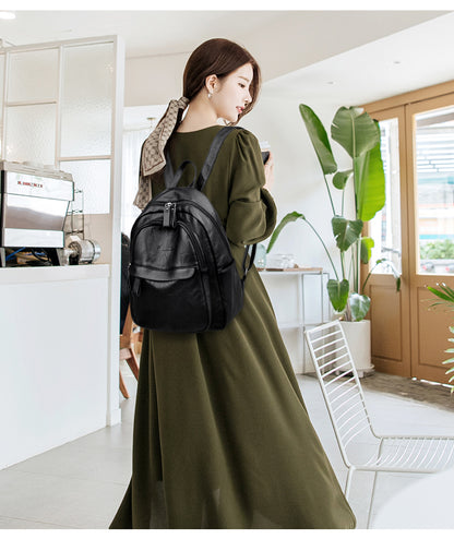 Versatile Simple Fashion Soft Leathe Backpack