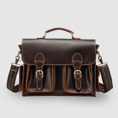 Top Layer Crazy Horse Leather Cowhide Bag Vintage Men