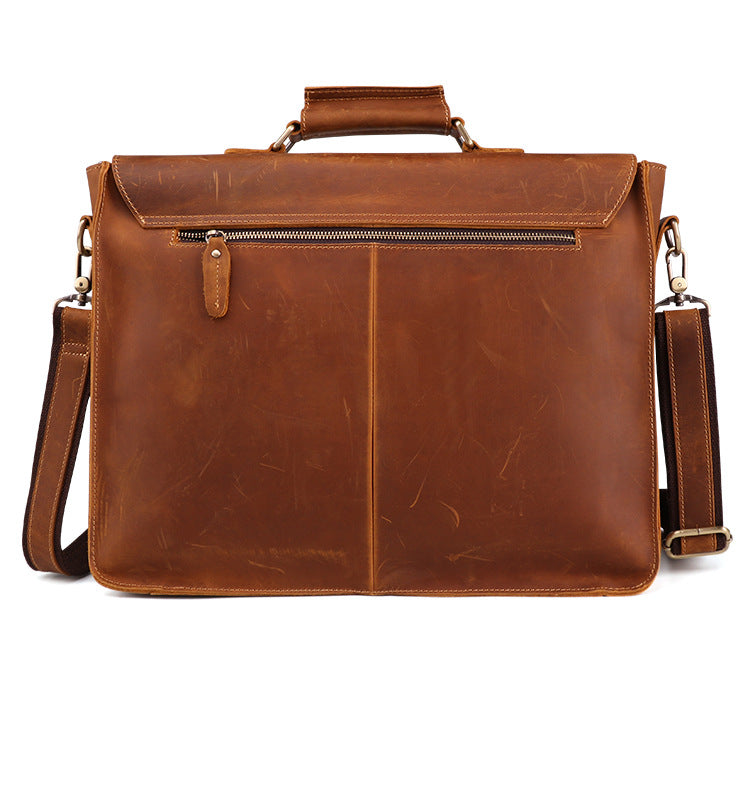 Genuine Leather Business Briefcase for Men's