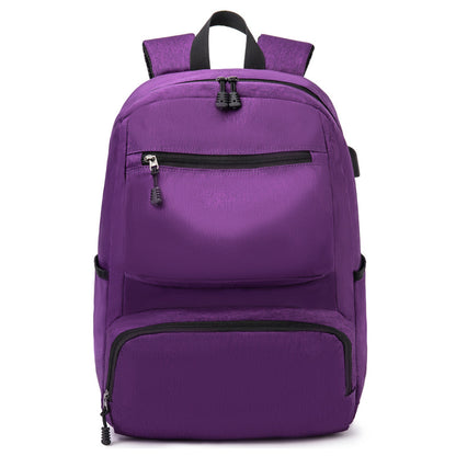 Men's Waterproof USB Laptop School Backpack