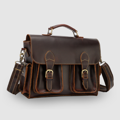 Top Layer Crazy Horse Leather Cowhide Bag Vintage Men