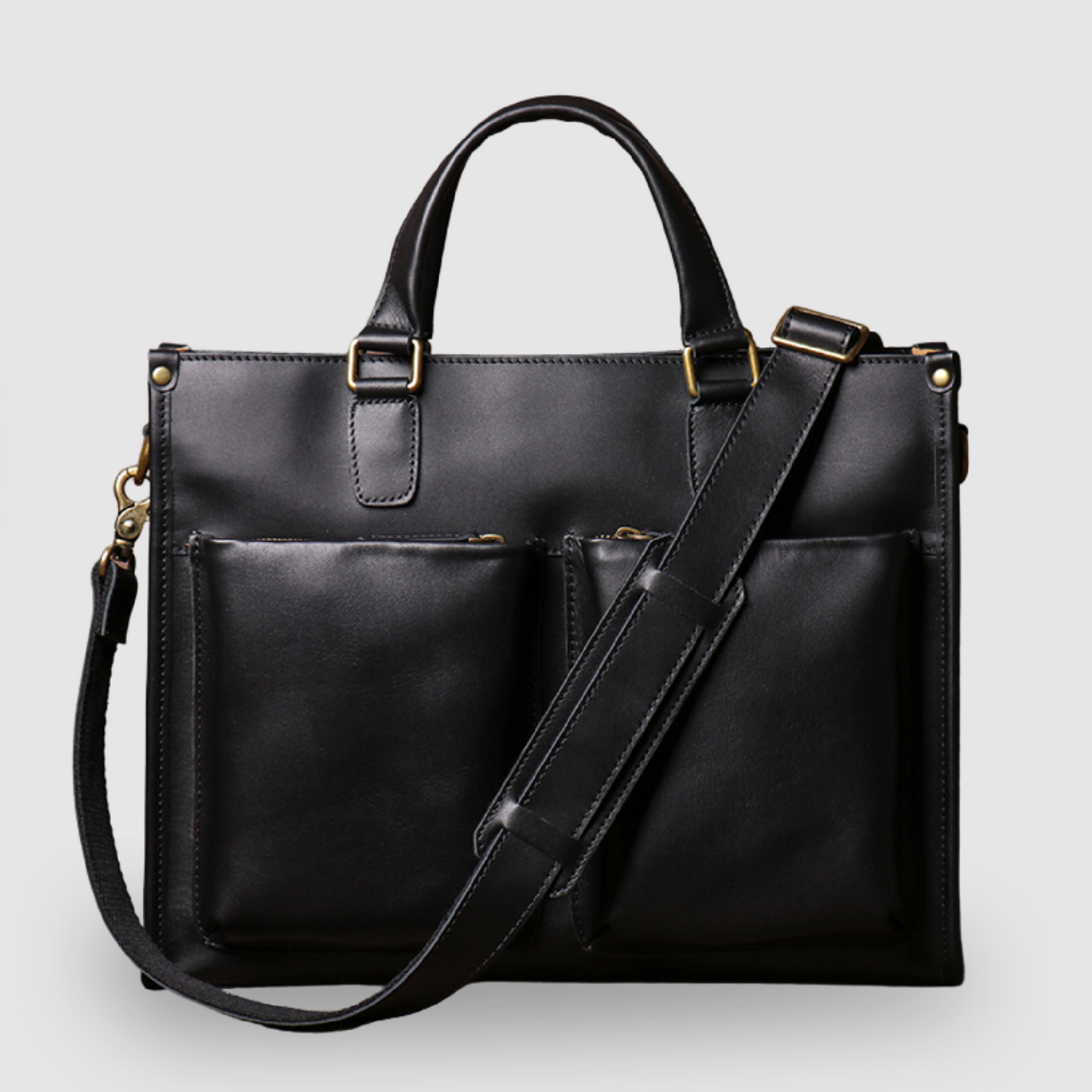 Vintage Cowhide Men's Handbag Business Briefcase