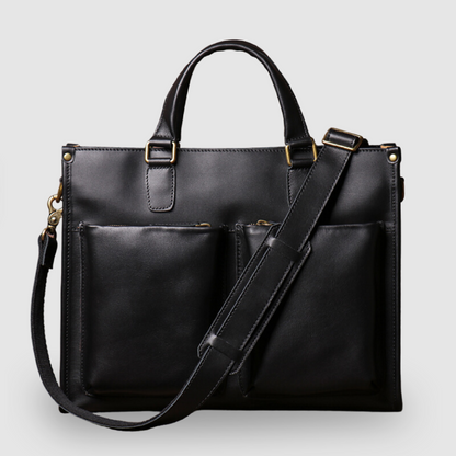 Vintage Cowhide Men's Handbag Business Briefcase